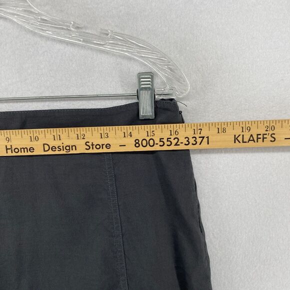 EILEEN FISHER Skirt S Stretch Linen Viscose Pencil Straight Side Zip Gray - Picture 9 of 11
